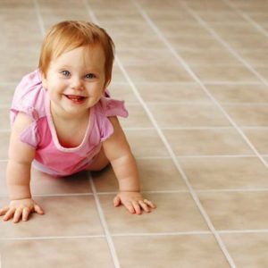 Baby Crawling on Tile
