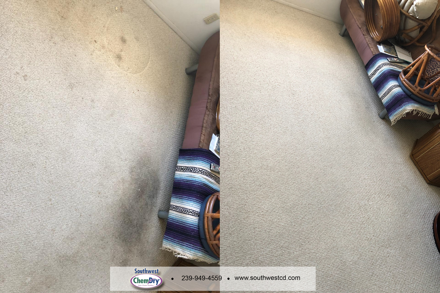 Renew Old Carpet - Before and After